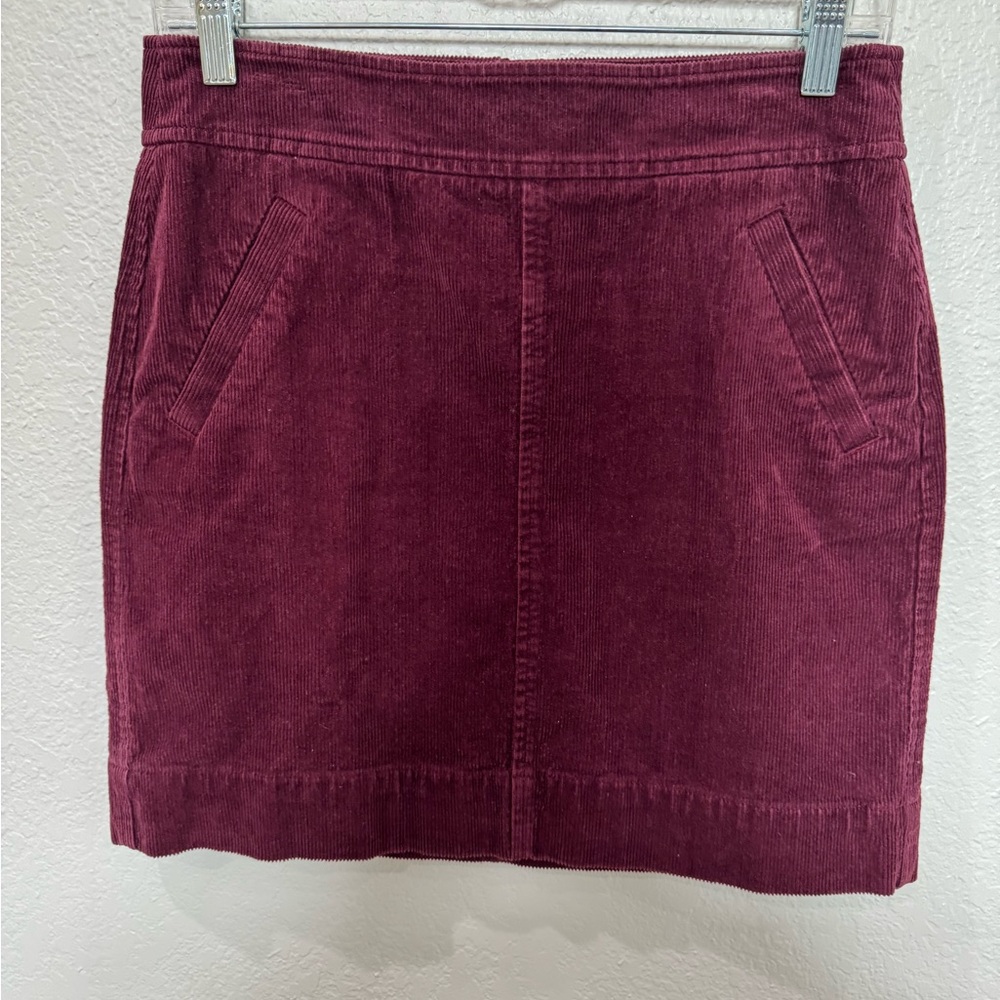 LOFT Petite Red Mini Pencil Skirt for Casual Work